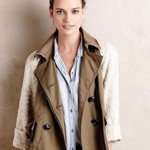 Anthropologie Hei Hei Sequin Sleeve Jacket Anorak